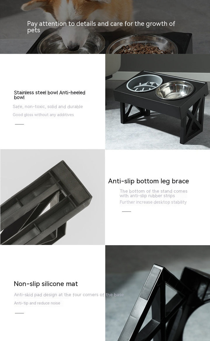Why You Need the Adjustable Elevated Stainless Steel Anti-Choke Slow Feeding Pet Bowl